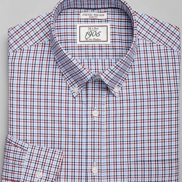 Jos. A.Bank 1905 Collection Slim Fit Gingham Dress Shirt - Picture 1 of 2
